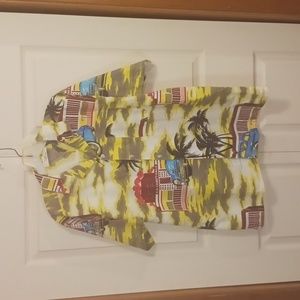 Vintage Repage Hawaiian button-down shirt - Cuban car palm trees - L